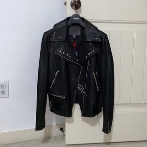 True Religion NEVER WORN real 100% sheep leather jacket!